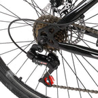 Mountain Bike for Adult and Teens, 21 Speed MTB Bike Carbon Steel Frame 24 Inches Wheels Outroad Bikes Double-Kill Disc Brake System (Black/White, 24 Inch Wheels)