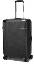 MKF Luggage collection – ed with a Polycarbonate Aluminum corner armor Fashion Travel Spinner Hardshell Lightweight Suitcase Black.