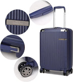 MKF Luggage collection – ed with a Polycarbonate Aluminum corner armor Fashion Travel Spinner Hardshell Lightweight Suitcase Black.