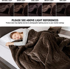 SWJYH - BR54-0388 Heated Microlight to Berber Elect Electric Blanket with Two 20 Heat Level Setting Controllers, King: 90x100, Chocolate