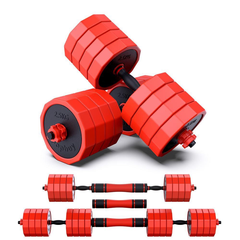 A Pair of Exercise Dumbbells Set,Dumbbell Weight Set Adjustable Weight Barbell Dumbbells Strength Training Equipment Barbell for Home Gym閿44 LBS*2閿