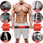 A Pair of Exercise Dumbbells Set,Dumbbell Weight Set Adjustable Weight Barbell Dumbbells Strength Training Equipment Barbell for Home Gym閿44 LBS*2閿