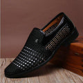 Summer Breathable Middle-Aged Cut-Outs Slip On Shoes