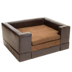 Christopher Knight Home Rover LarChocolate Brown Leather Pet Sofa Bed, 37.75 x 30.70