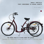 20/24/26 inch Adult Trikes 3 Wheeled Bike, Tricycles 3 Wheel 6/7 Speed Cruise Bike with LarSize Basket for Recreation, Shopping, Exercise Men's Women's Bike