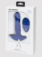 Doc Johnson A-Play Remote Control Inflatable Butt Plug, Blue