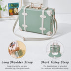 2 Piece  Luggage Set 26inch Trolley Suitcase 12inch PU Leather Handbag with TSA Lock (Matcha Green)