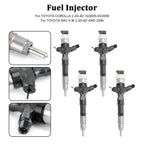 2006 Toyota RAV 4PCS 2.2D-4D 4WD 4PCS Fuel Injectors 23670-0R020 095000-6041 095000-6042 Generic