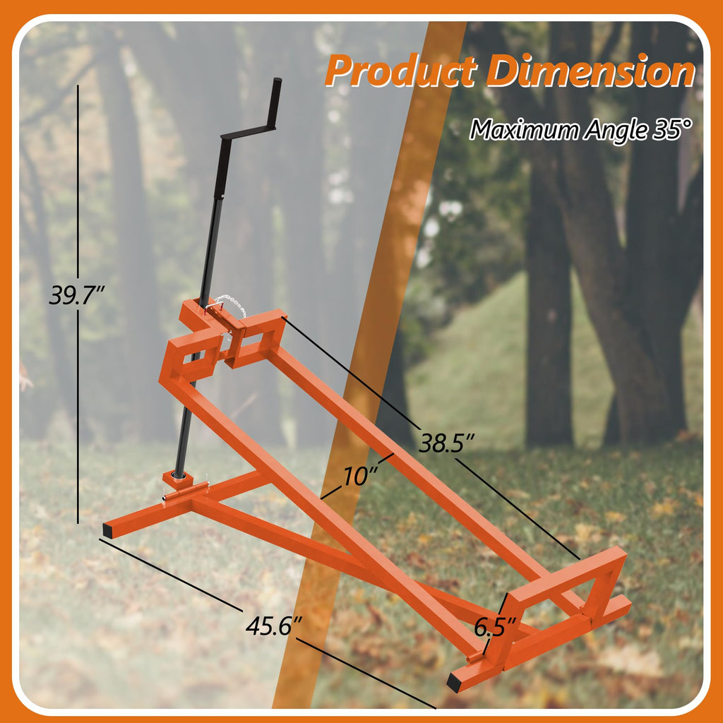 Lawn Mower Lift Jack 880Lbs Riding Mower Lift with Manual Handle and Power Tool Extension Handle Space-Saving Foldable Lawn Tractor Lift for Lawn mowers and Garden Tractors (Orange)