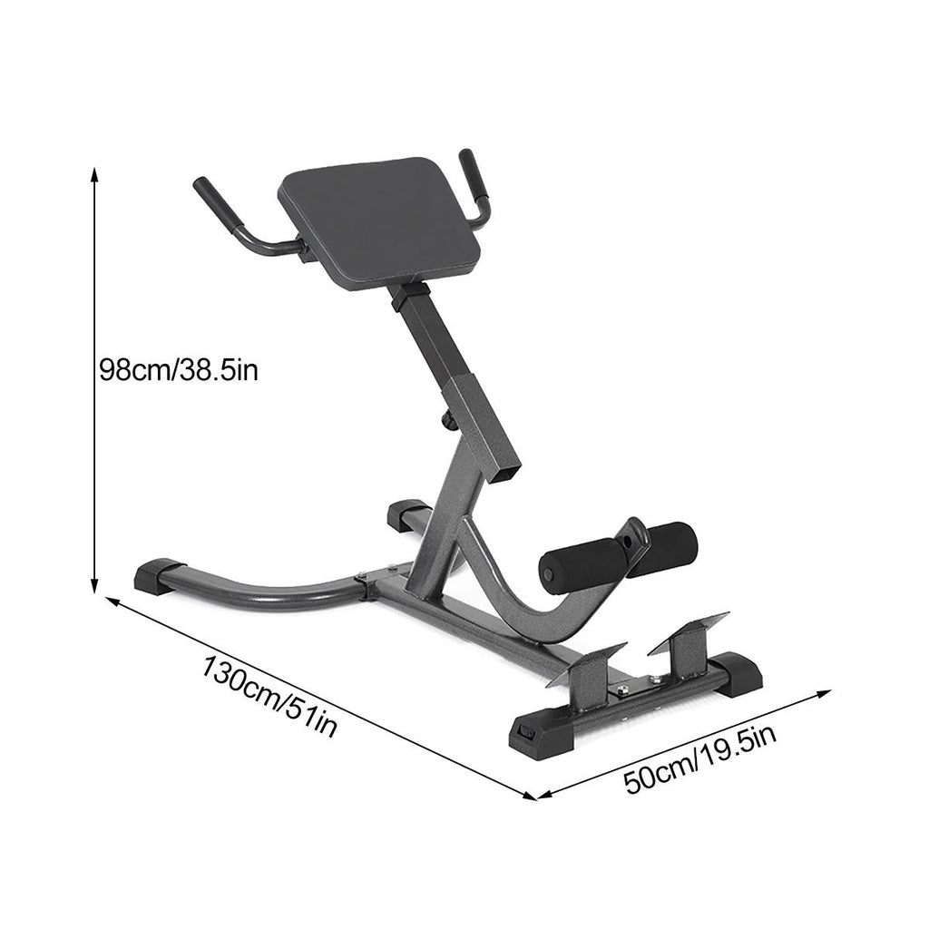 Roman Chair Back Hyperextension Adjustable AB Bench Hyperextension Exercise Strength Training Back Machines, 660 LB Max Weight