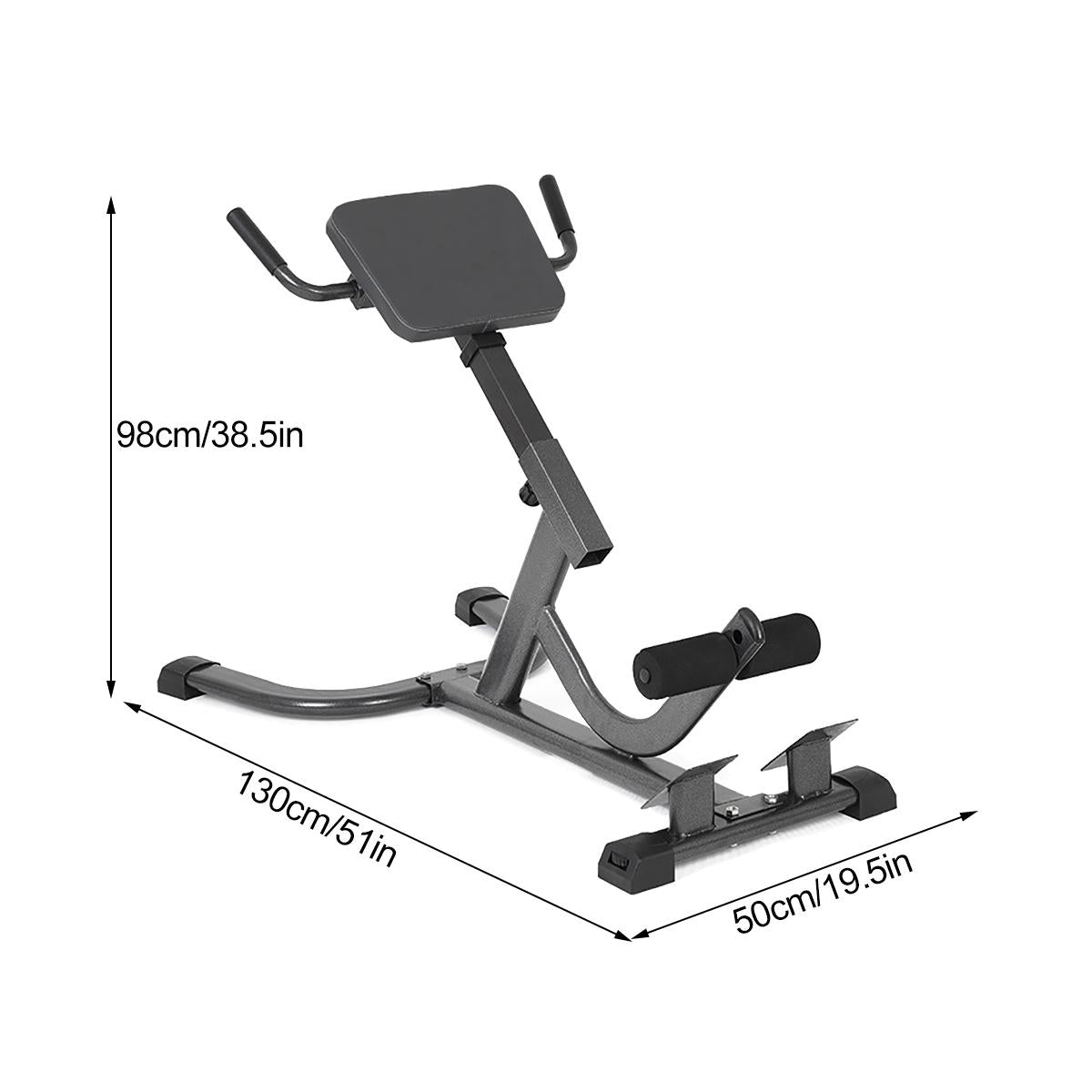 Roman Chair Back Hyperextension Adjustable AB Bench Hyperextension Exercise Strength Training Back Machines, 660 LB Max Weight
