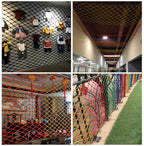 Outdoor Anti-cat Net Stairs Balcony Protection Net Isolation Protection Network Amusement Park Climbing Development Training Rope Net (Size : 3x6m)
