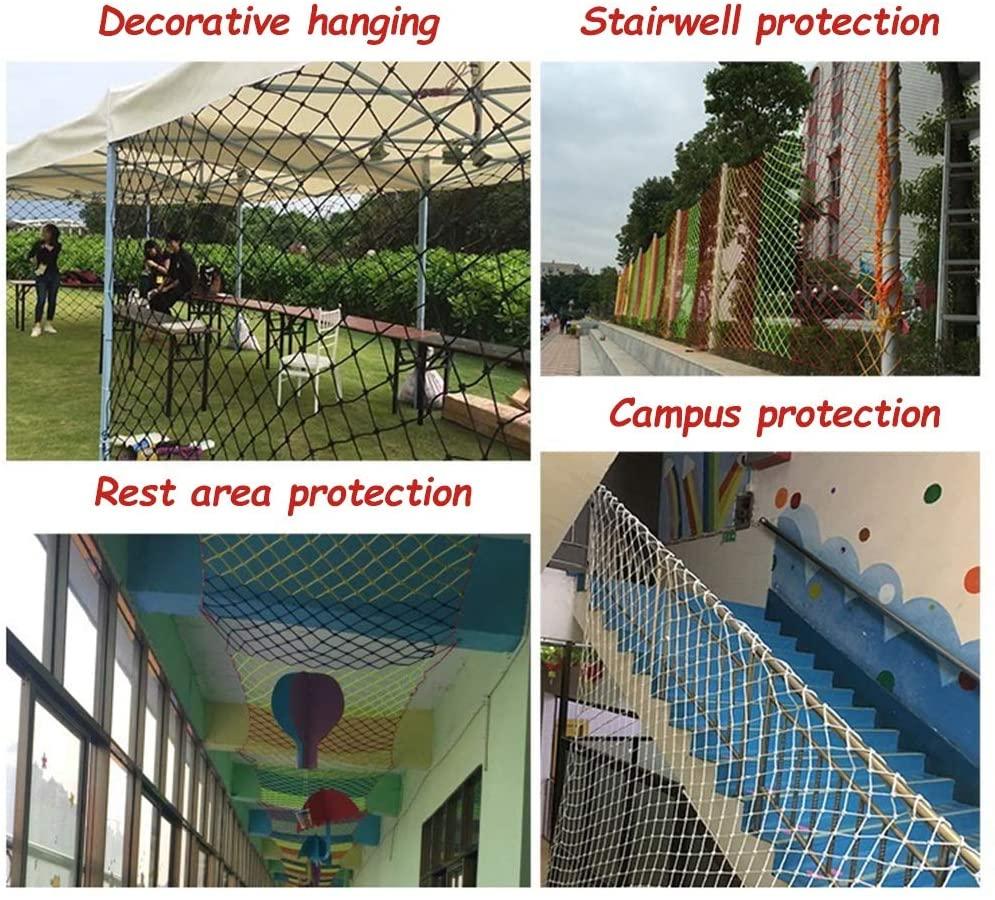 Outdoor Anti-cat Net Stairs Balcony Protection Net Isolation Protection Network Amusement Park Climbing Development Training Rope Net (Size : 3x6m)