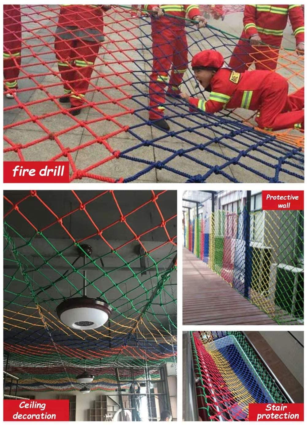 Outdoor Anti-cat Net Stairs Balcony Protection Net Isolation Protection Network Amusement Park Climbing Development Training Rope Net (Size : 3x6m)