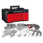 230 Pcs Mechanics Tool Set, Socket Wrench Set, Car Tool Kit with VERSASTACK Toolbox, SAE and Metric,1/4 in, 3/8 in, and 1/2 Drive, Short and Long Arm Hex Keys (CMMT45306)