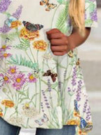 Casual Butterfly Print T-shirt