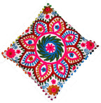 Suzani Pillow Cover, Suzani Cushion Cover, Embroidered, Indian, Sofa, Bench, Pin Cushion , Embroidery Handwork  Cushions 16 X 16