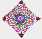 Suzani Pillow Cover, Suzani Cushion Cover, Embroidered, Indian, Sofa, Bench, Pin Cushion , Embroidery Handwork  Cushions 16 X 16