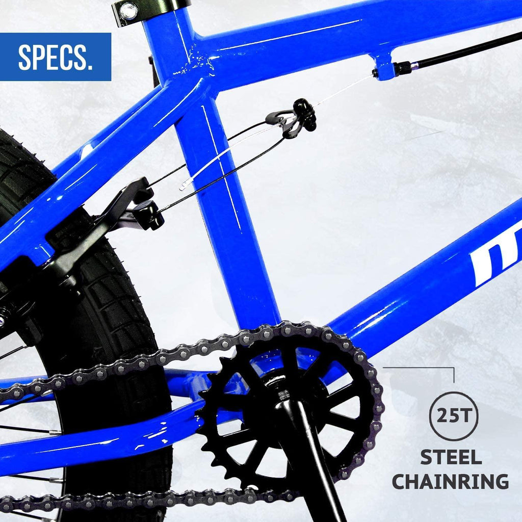 Micargi Maze Cape Sidewalk BMX Bike, 20-inch Wheels, Hi-Ten Steel Frame, Micro Drive 25x9T BMX Gearing