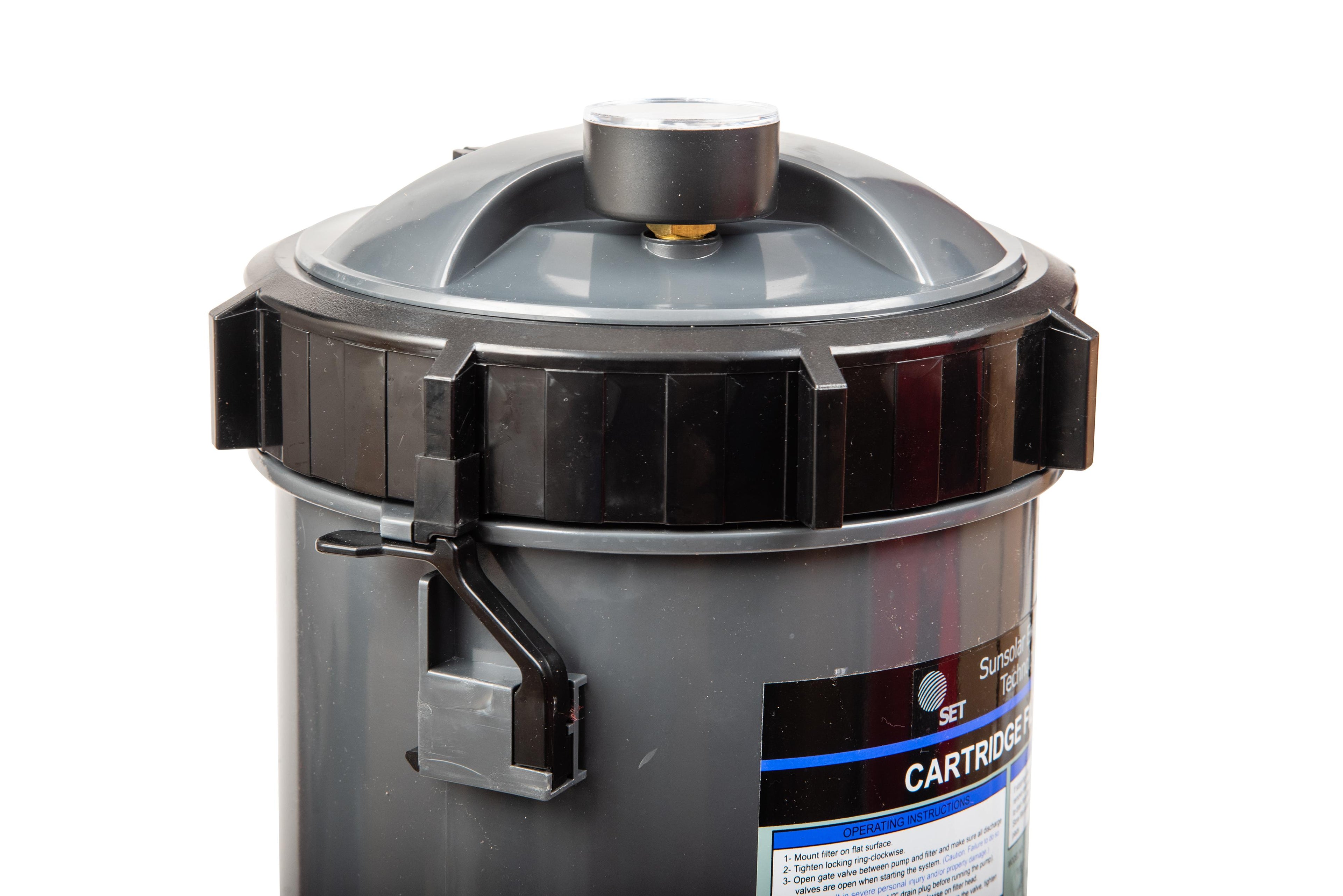 cartridge filter system with pressure gauge for swimming pools 120sf