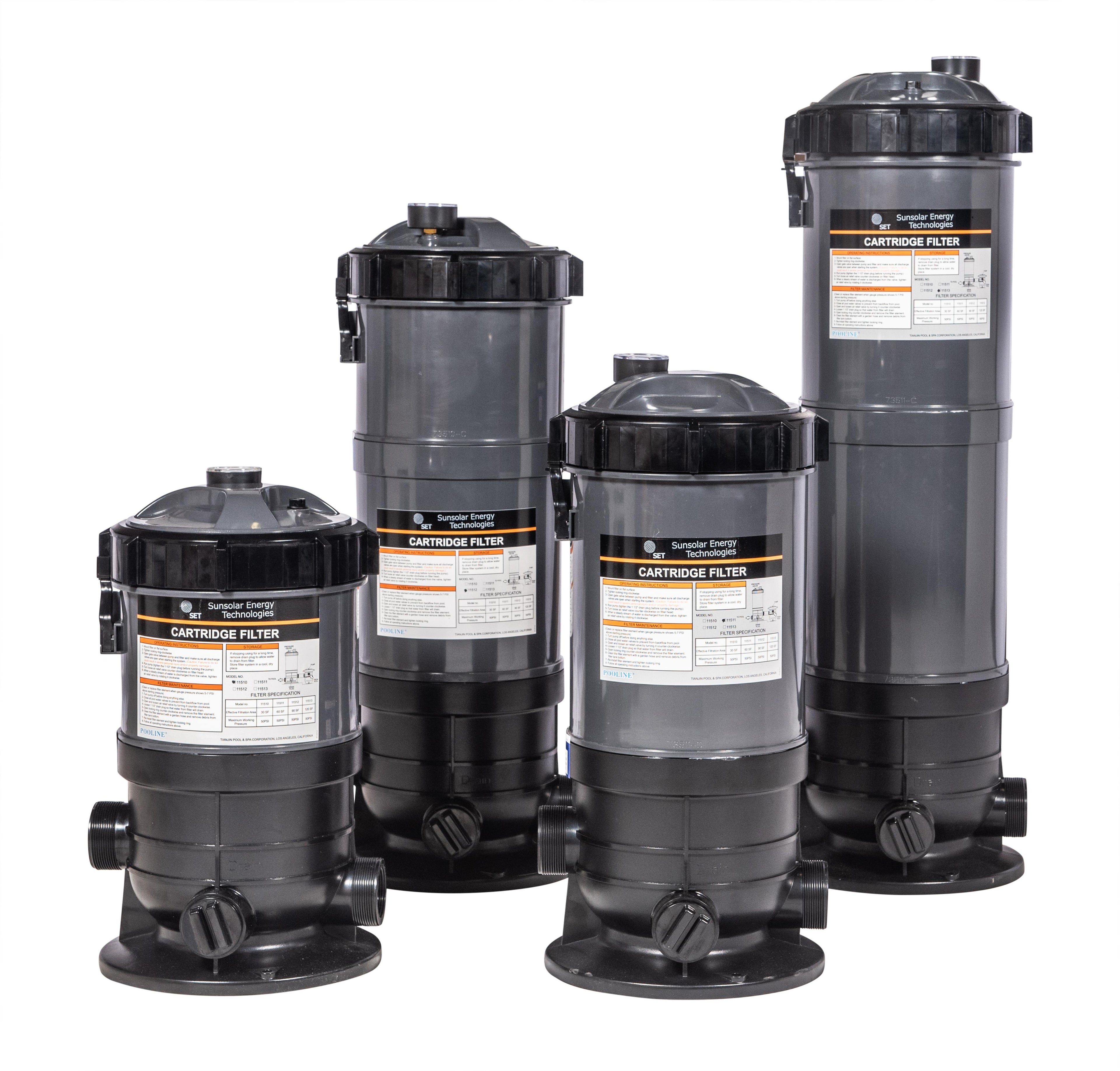 cartridge filter system with pressure gauge for swimming pools 60sf