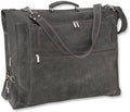 Distressed Leather Garment Bag, Grey, One Size