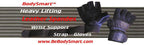 Weightlifting Gloves Spandex Leather Padded With Wristwrap