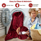 62" x 84" Flannel Heated Blanket Electric Throw w/10 Heating Levels