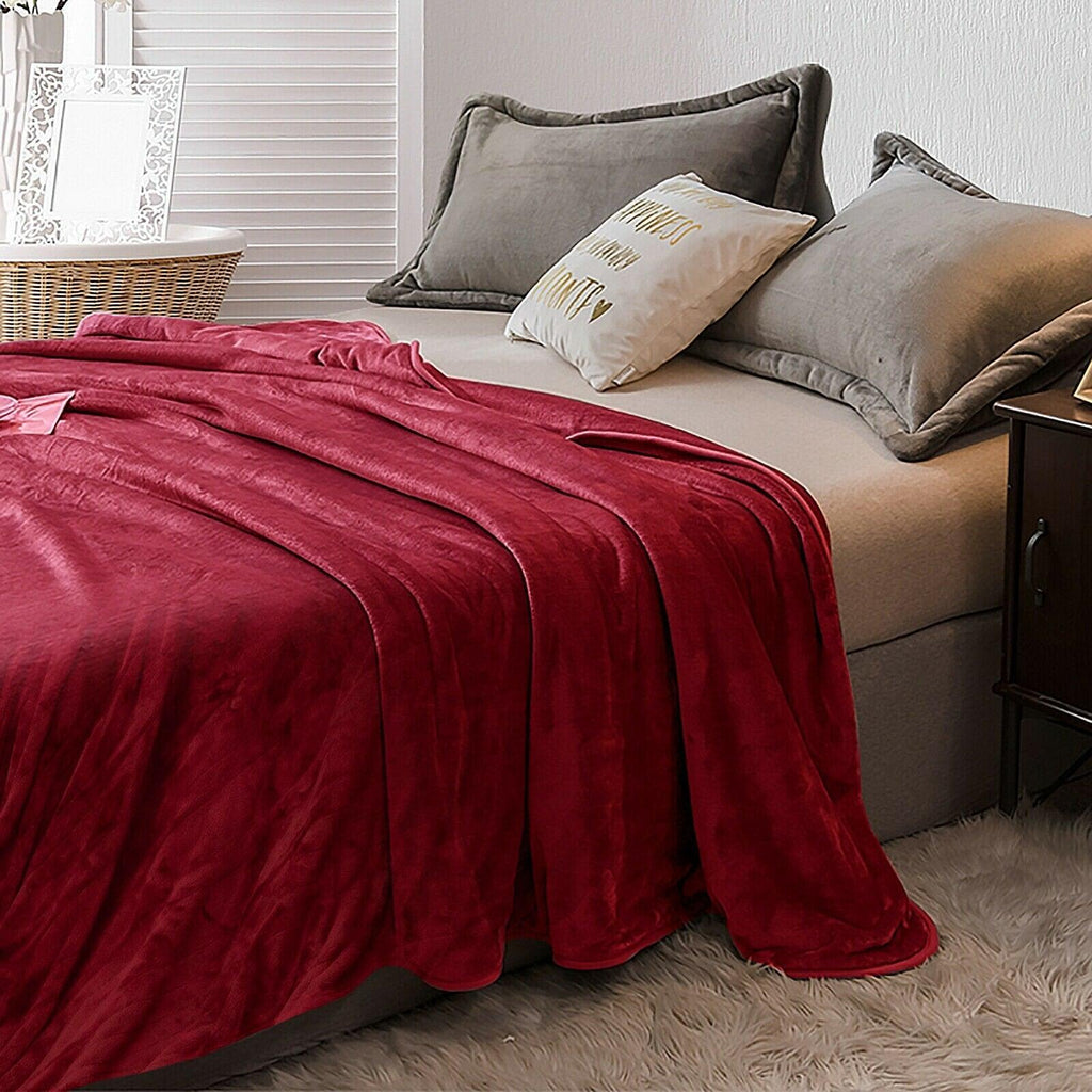 62" x 84" Flannel Heated Blanket Electric Throw w/10 Heating Levels
