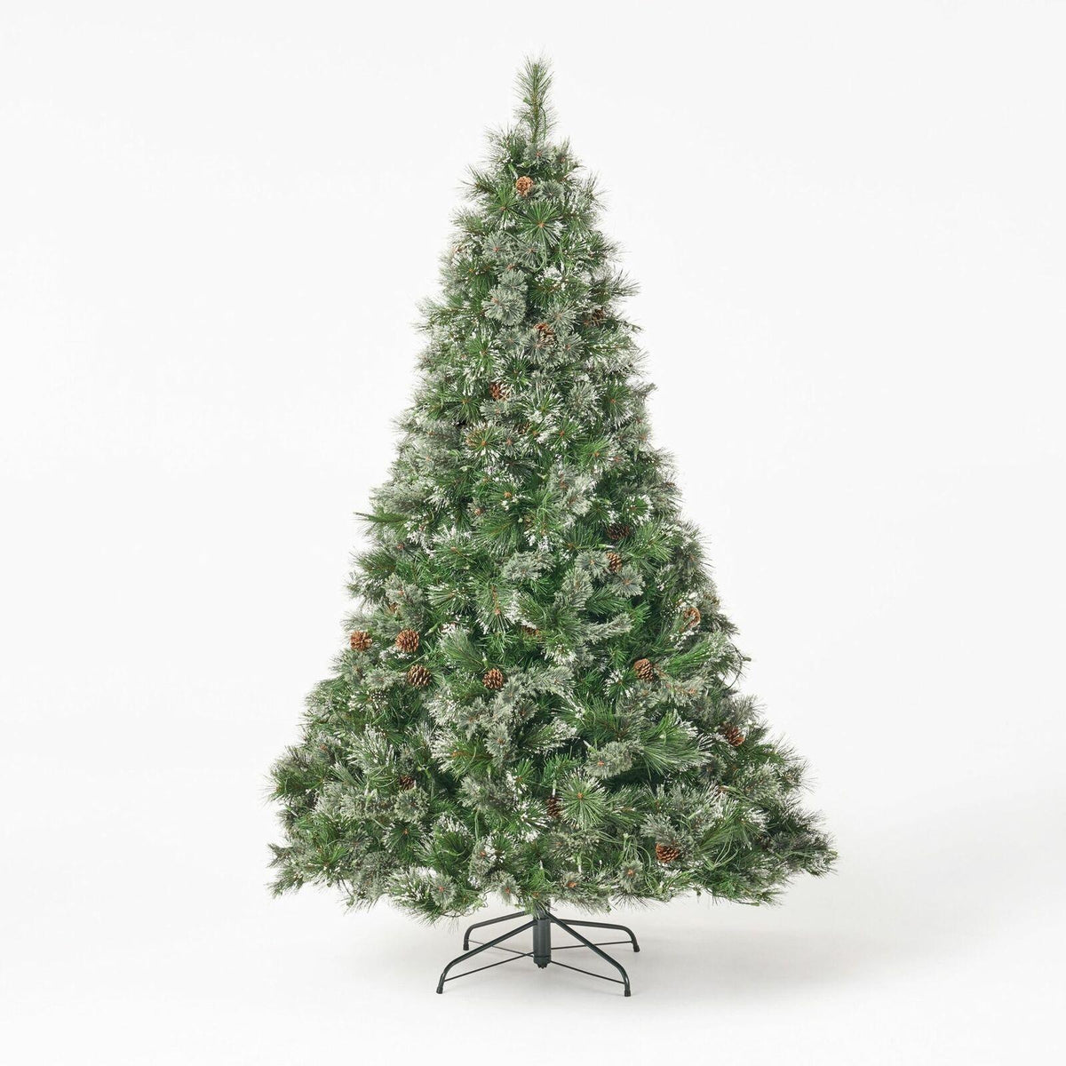 7-foot Cashmere Pine Pre-Lit Artificial Christmas Tree with Snowy Branches and P