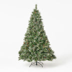 7-foot Cashmere Pine Pre-Lit Artificial Christmas Tree with Snowy Branches and P