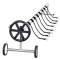 21ft stainless steel extra long inground solar cover swimming pool cover reel