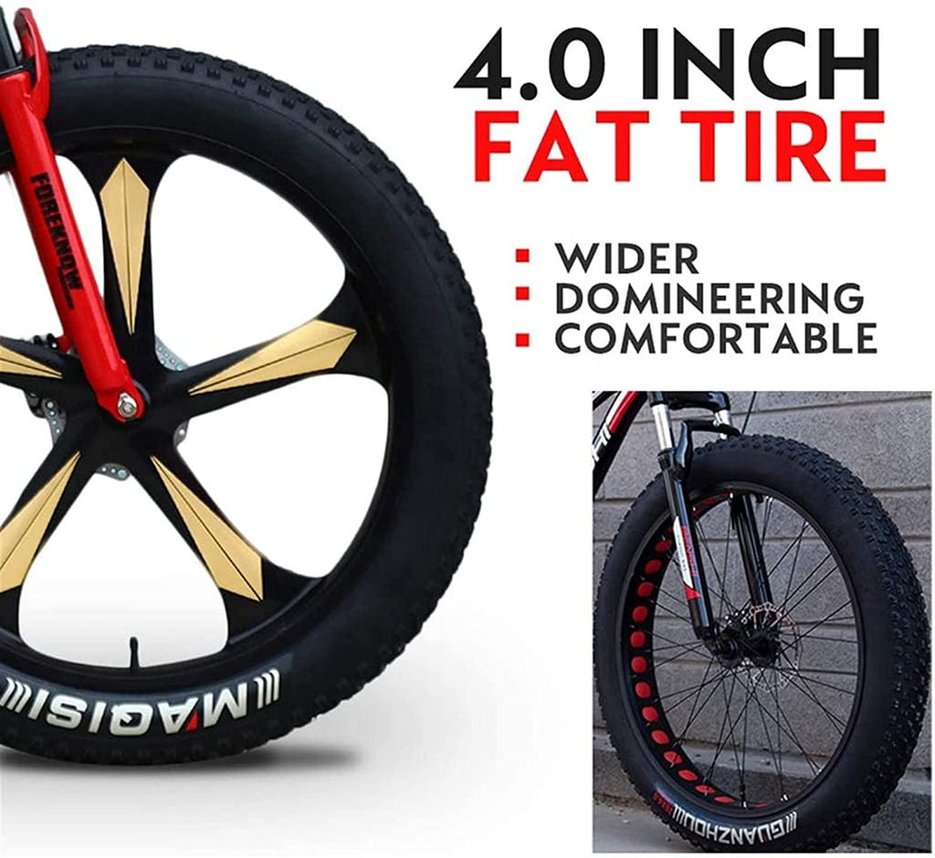 CHICAI Beach Snow Mobile FUT Bike Variable Speed Bicycle Full Suspension MTB Mountain Bike (Color : F, Size : 21-Speed)