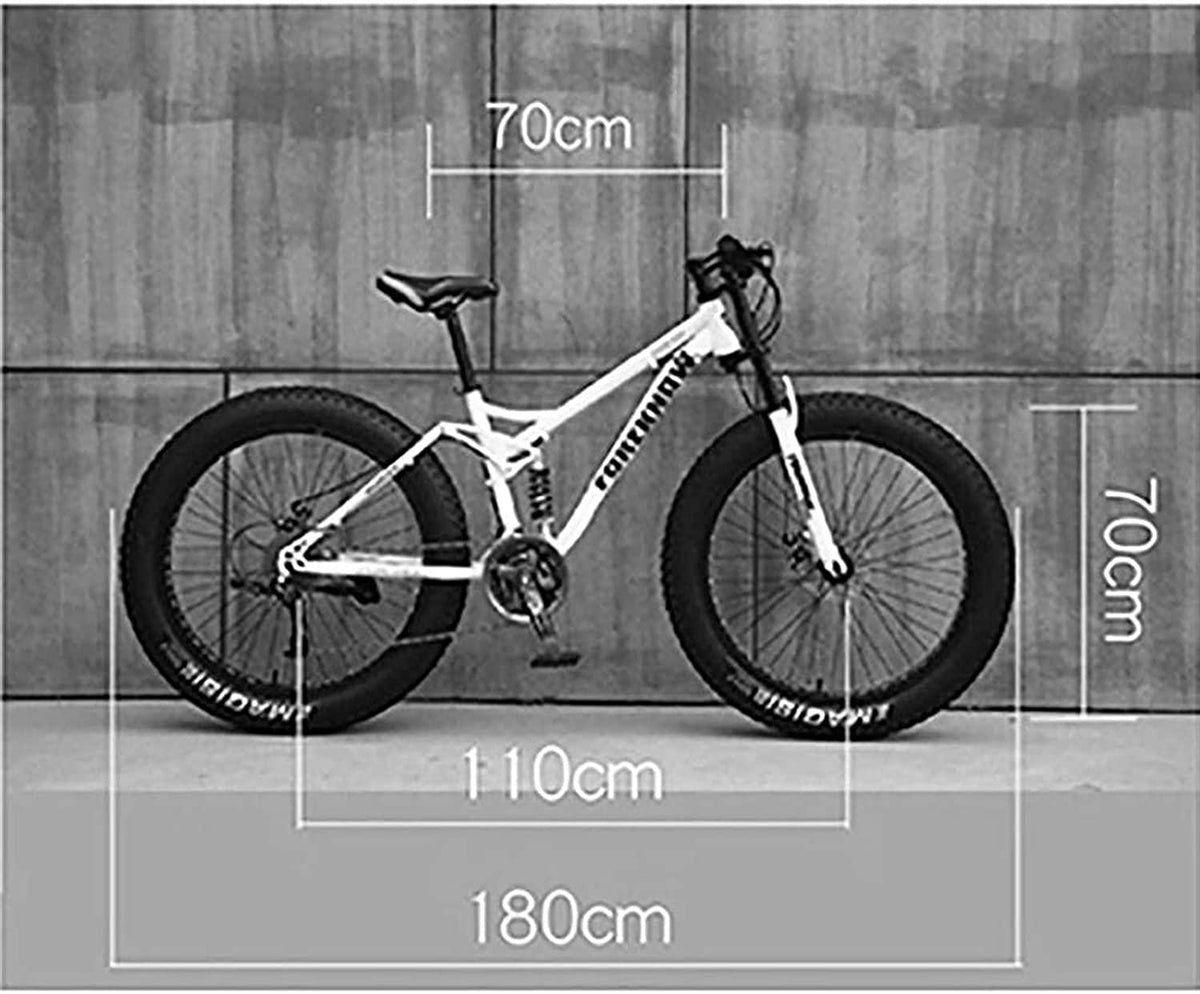 CHICAI Beach Snow Mobile FUT Bike Variable Speed Bicycle Full Suspension MTB Mountain Bike (Color : F, Size : 21-Speed)