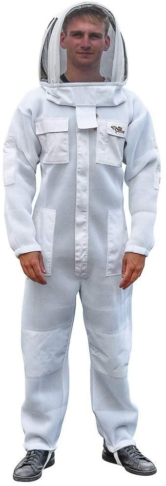 oz armour beekeeping suit ventilated air mesh with fencing &amp; round brim hat