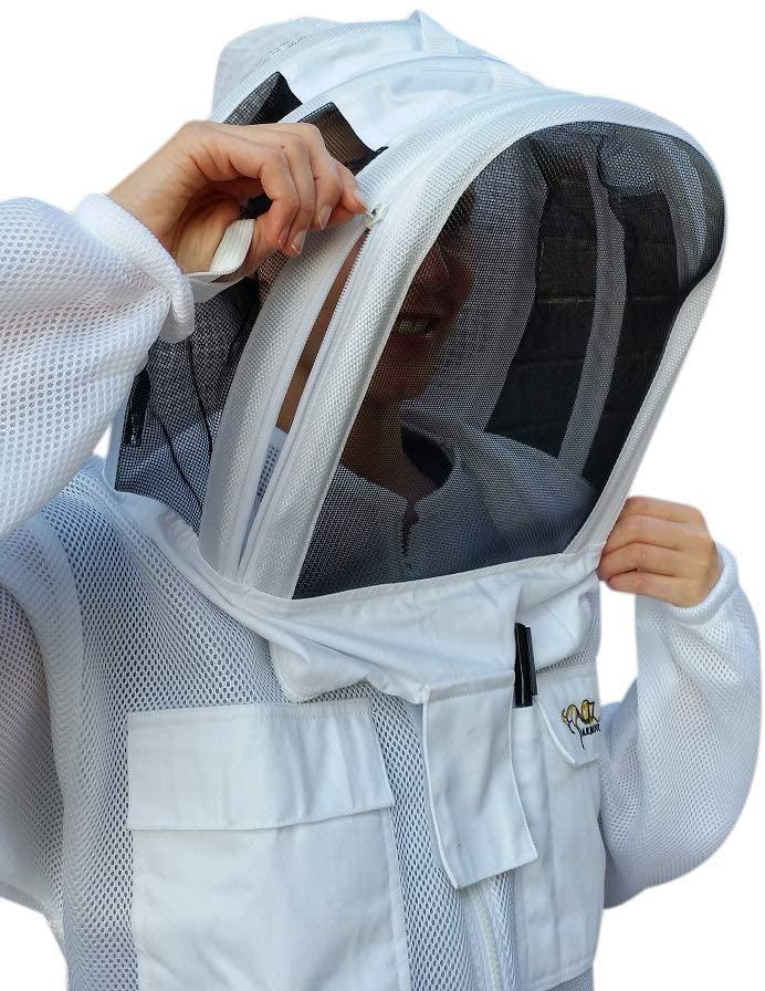 oz armour beekeeping suit ventilated air mesh with fencing &amp; round brim hat