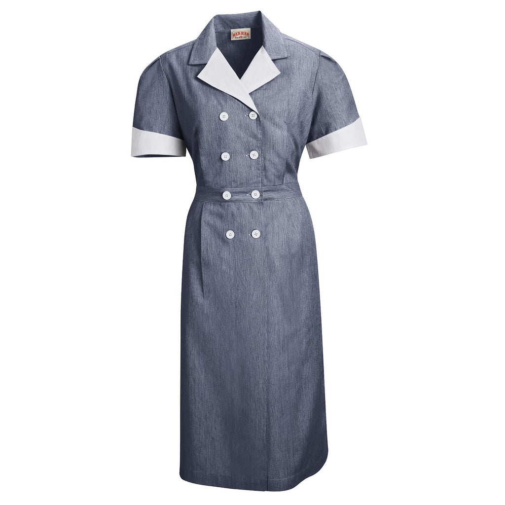 Red KapDouble-Breasted Lapel Dress