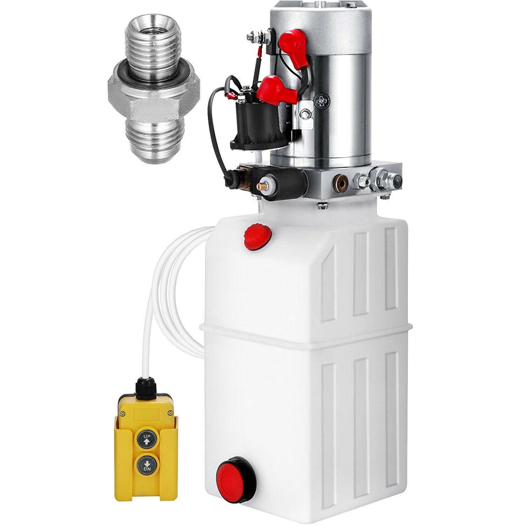 Single Acting Hydraulic Pump 12V 6 Quart for Wheelchair Boat 闁 Tailgate Lifts