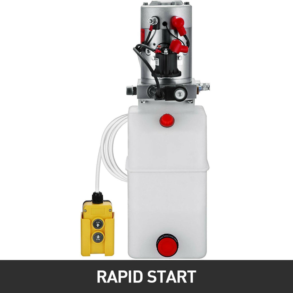 Single Acting Hydraulic Pump 12V 6 Quart for Wheelchair Boat 闁 Tailgate Lifts