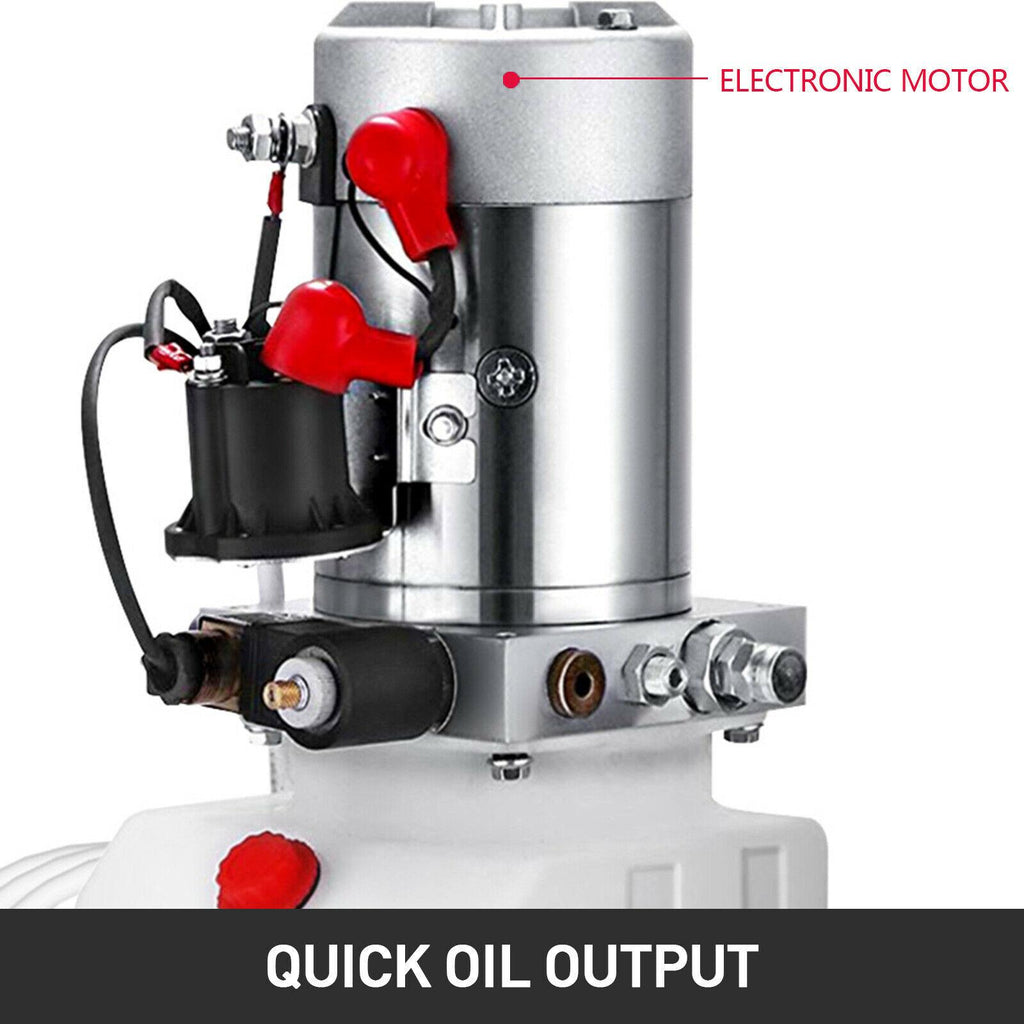 Single Acting Hydraulic Pump 12V 6 Quart for Wheelchair Boat 闁 Tailgate Lifts