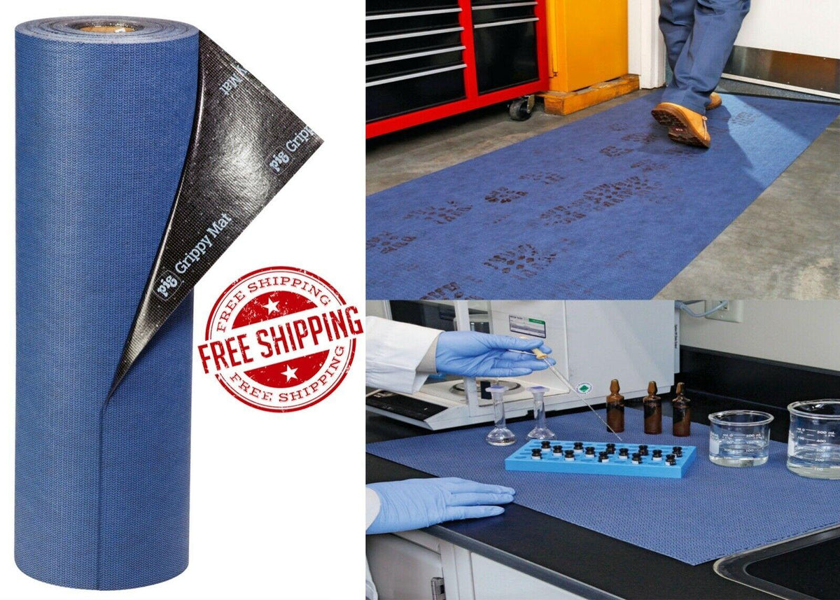 Pig Grippy 32 in. x 100 ft. Blue Absorbent Mat  PIG MAT3210
