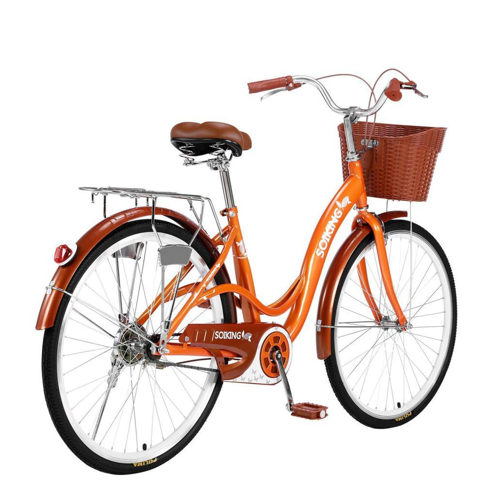 Sunvit 26-inch Women Bike,Cruiser Bicycle,Orange