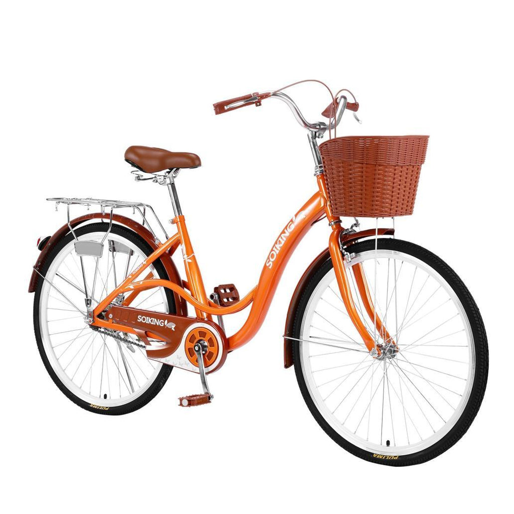 Sunvit 26-inch Women Bike,Cruiser Bicycle,Orange
