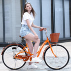 Sunvit 26-inch Women Bike,Cruiser Bicycle,Orange