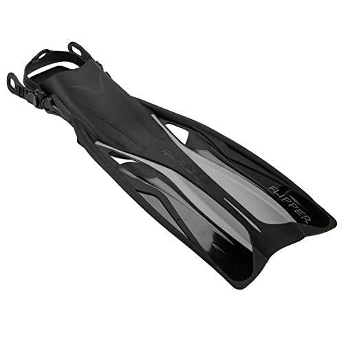 Phantom Aquatics Rapido Boutique Collection Clareza Three Window Tempered Glass Lens Mask Fin Snorkel Set with Snorkeling Gear Carry Bag, ABK - S