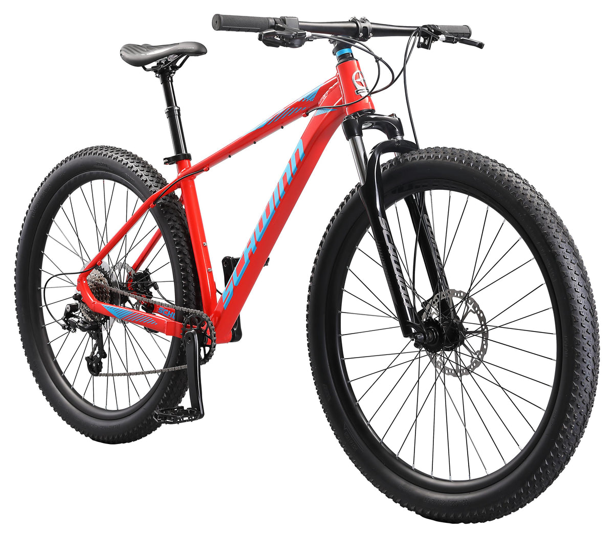 Schwinn Axum DP Mountain Bike with mechanical seat post, Lar19 inch mens style frame, red