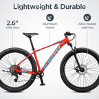 Schwinn Axum DP Mountain Bike with mechanical seat post, Lar19 inch mens style frame, red