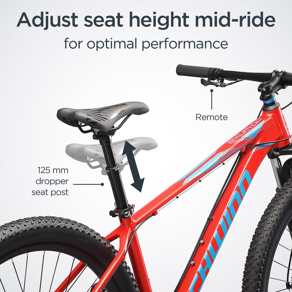 Schwinn Axum DP Mountain Bike with mechanical seat post, Lar19 inch mens style frame, red