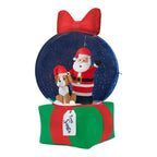 6.5 ft Santa and Dog in Snow Globe Holiday Inflatable