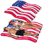 Swimline American Flag Connector Mattress Set Swimming Pool Float, 2-Pack
